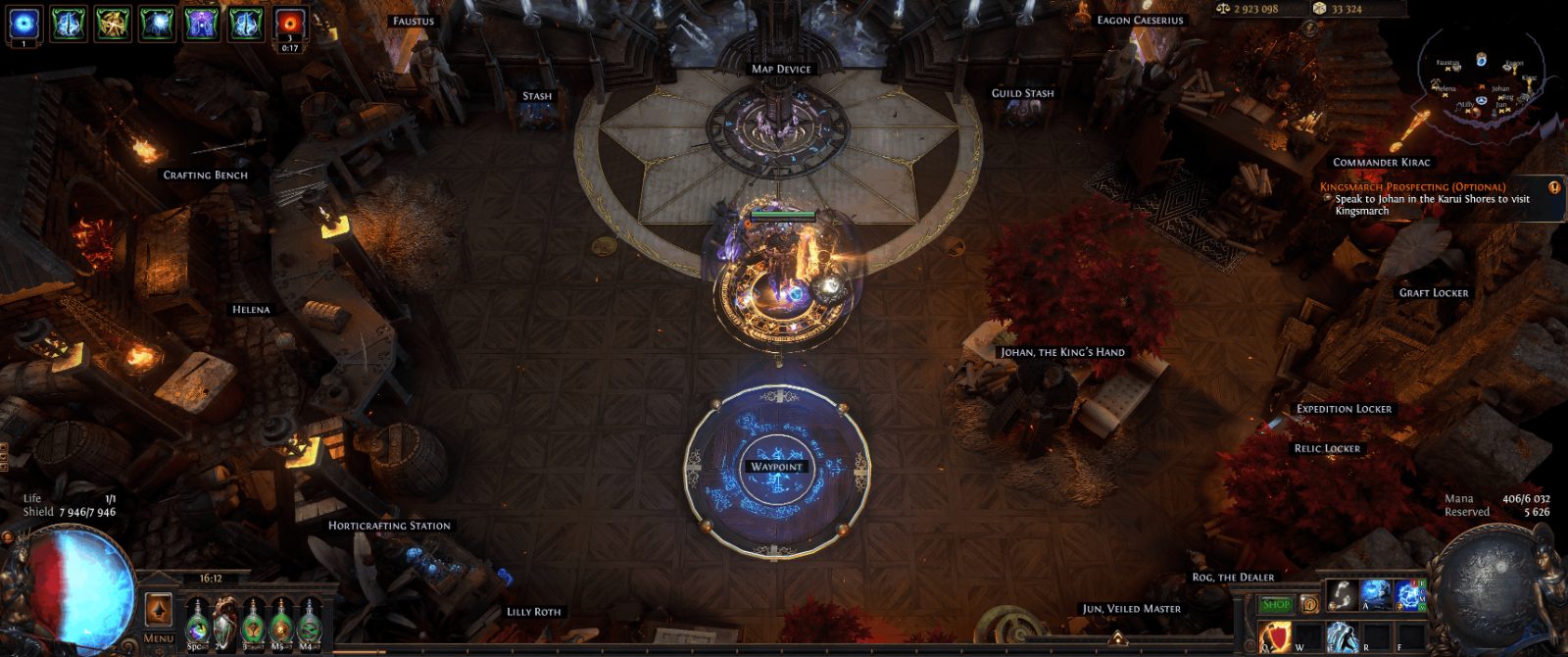 Arcane Night, a Path of Exile 1 hideout built in Plateau of the Gods Hideout by vibo
