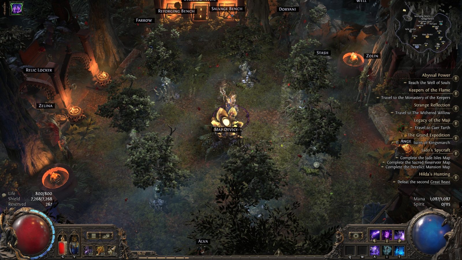 Druid Circle, a Path of Exile 2 hideout built in Felled Hideout by manacraft