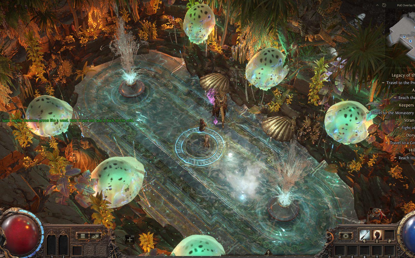 Glowlotus, a Path of Exile 2 hideout built in Plateau of the Gods Hideout by poecribs