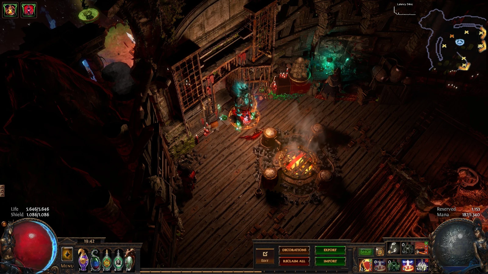 Secret Laboratory, a Path of Exile 1 hideout built in Baleful Hideout by guggelhupf - screenshot 2