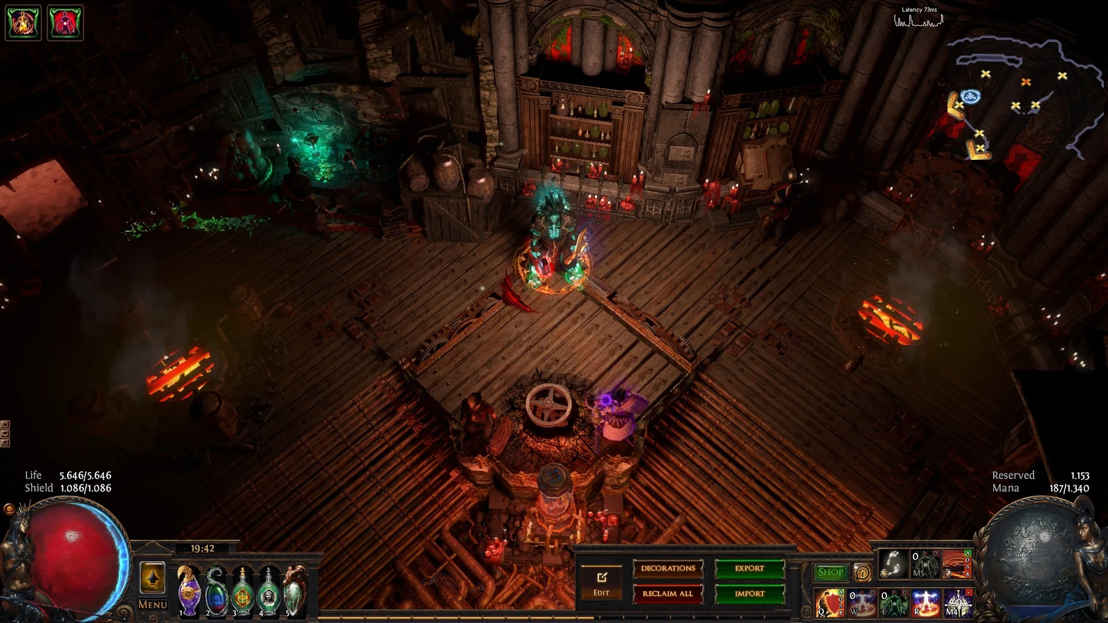 Secret Laboratory, a Path of Exile 1 hideout built in Baleful Hideout by guggelhupf - screenshot 3