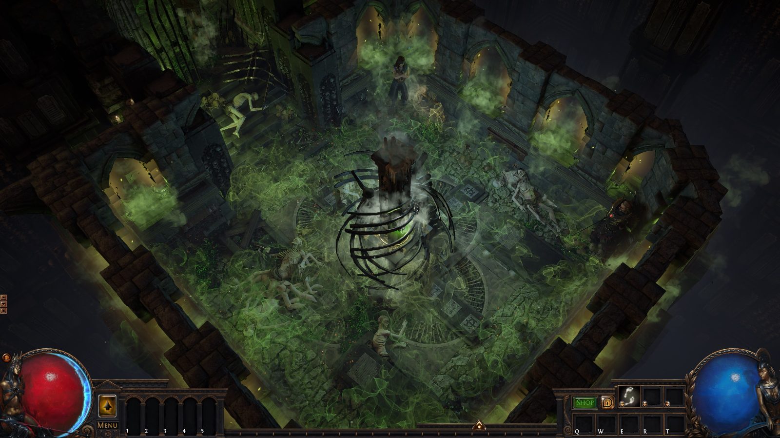 Necronomicon 💀, a Path of Exile 1 hideout built in Skeletal Hideout by arthur-von-schreyer
