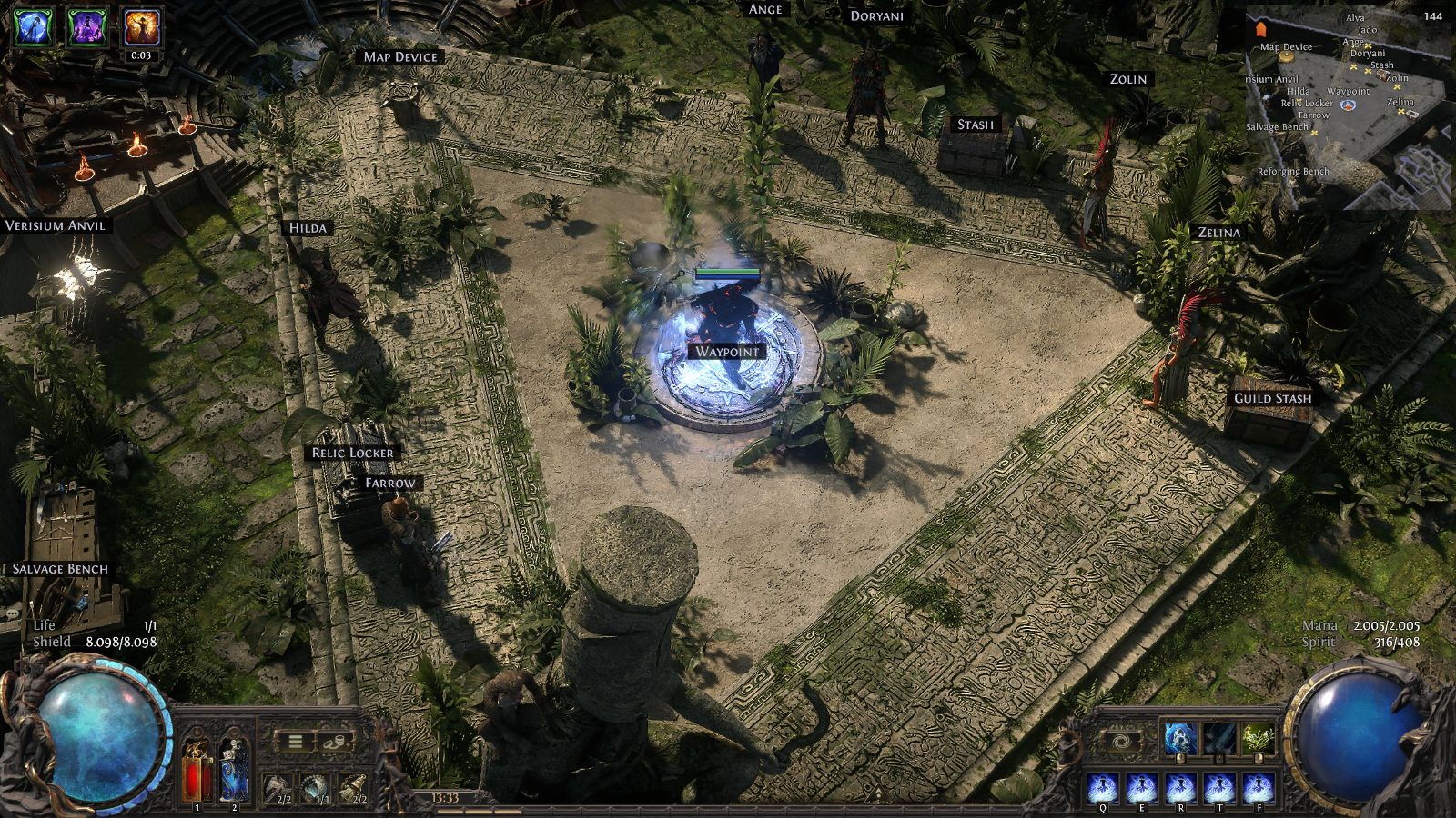 Overgrown Apex Compact, a Path of Exile 2 hideout built in Overgrown Apex Hideout by deluxo - screenshot 2