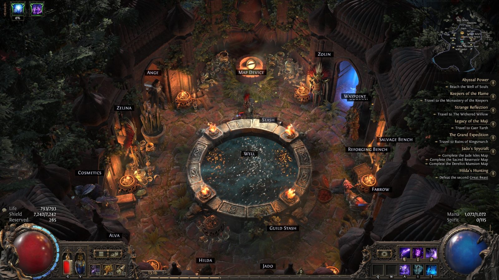 Riverside Refuge, a Path of Exile 2 hideout built in Felled Hideout by manacraft