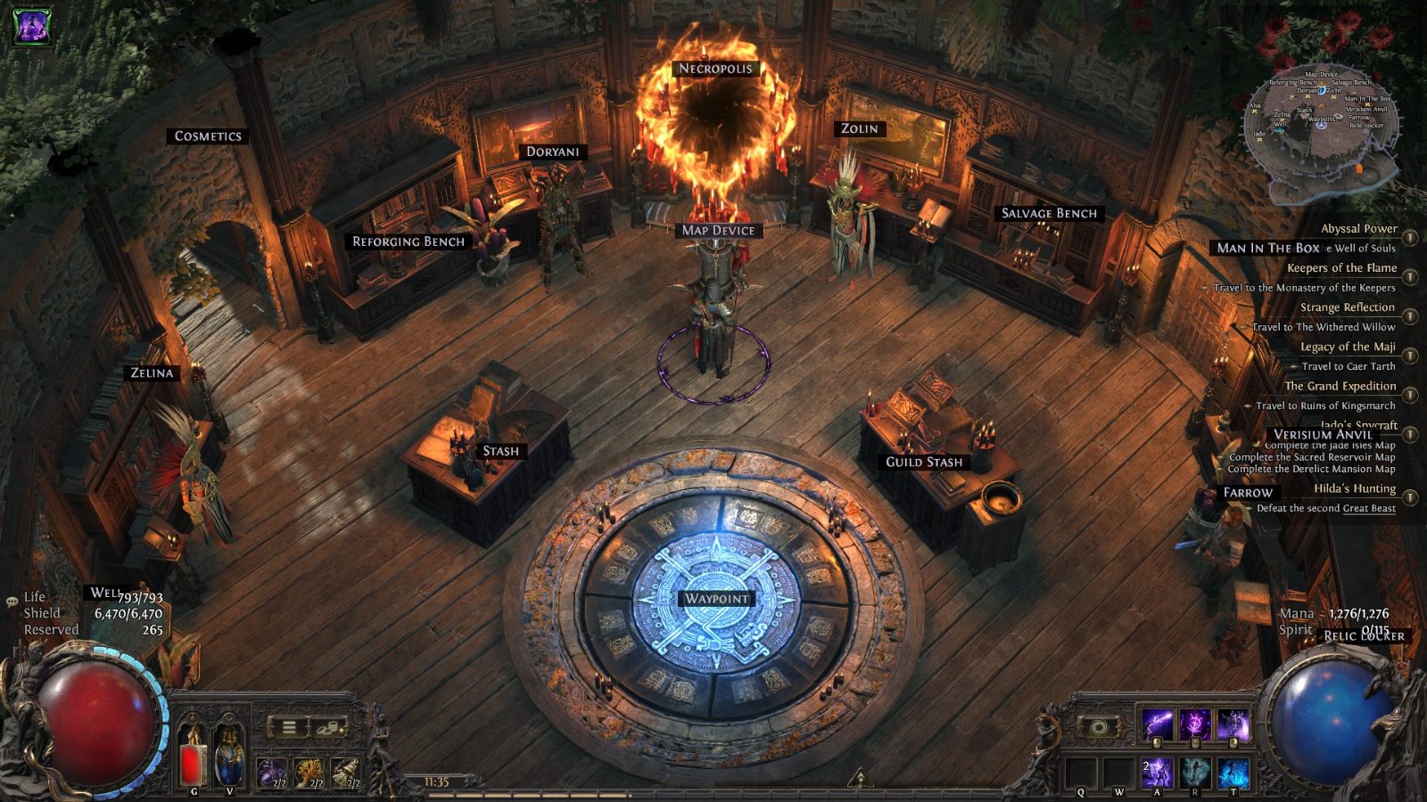 Tumbledown Tower, a Path of Exile 2 hideout built in Arcane Isle Hideout by manacraft